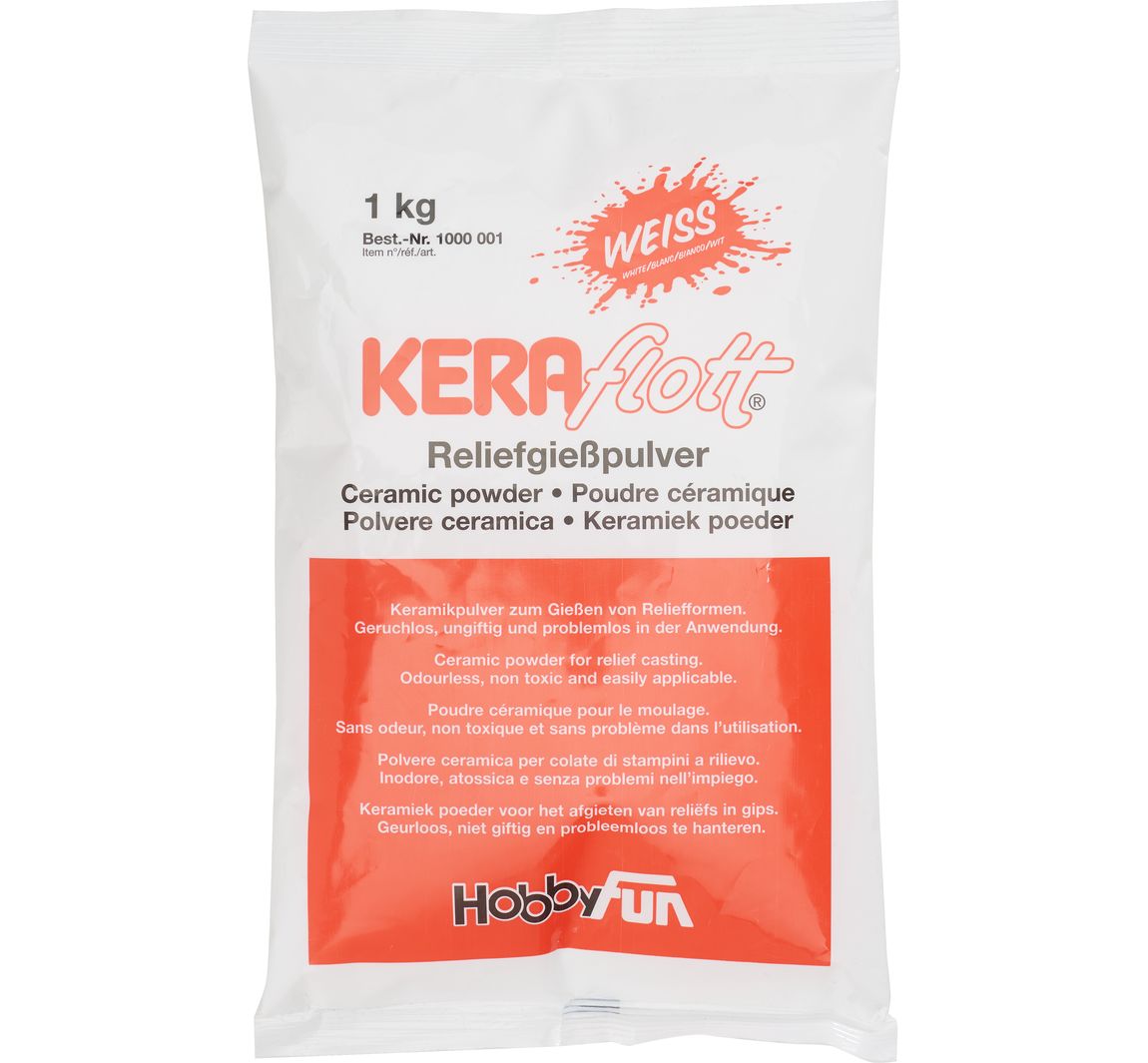 Keraflott Reliefgießmasse, Weiß - 1 kg