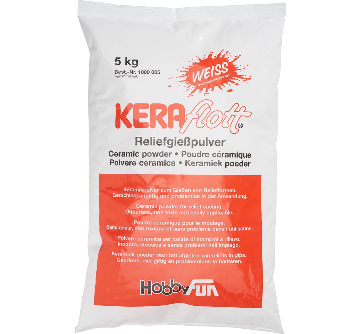 Keraflott Reliefgießmasse, Weiß - 5 kg