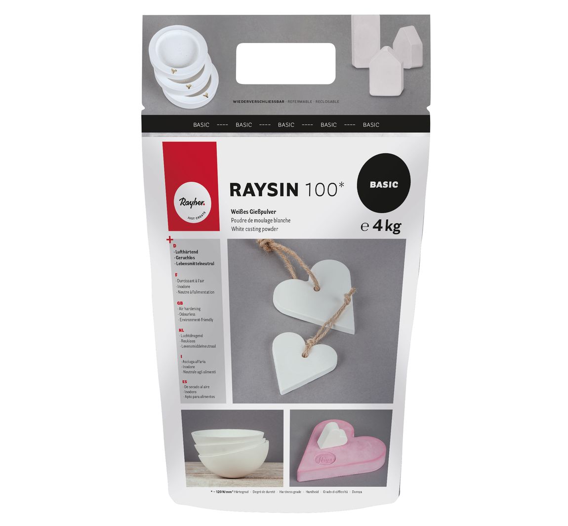 Gießpulver "Raysin 100", weiß - 4 kg