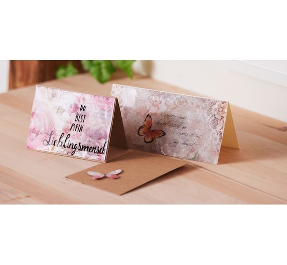 Doppelkarten mit Umschlägen "Kraftpapier", DIN A6, 50 Stück