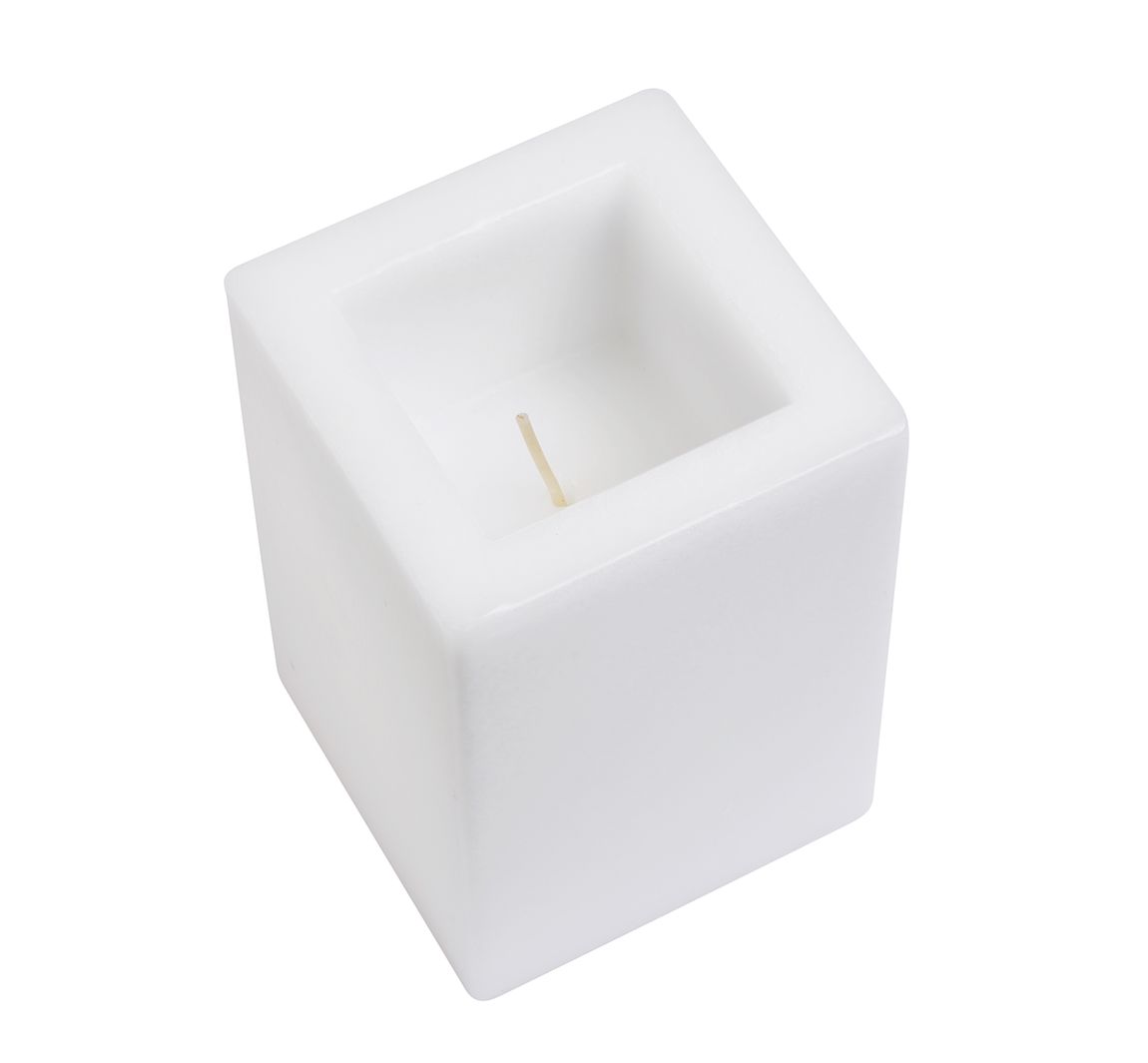 Stumpenkerze "Eckig" - Höhe 12 cm