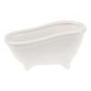 Keramik-Seifenschale "Badewanne", 15x7x7,2cm, wei&szlig; gl&auml;nzend