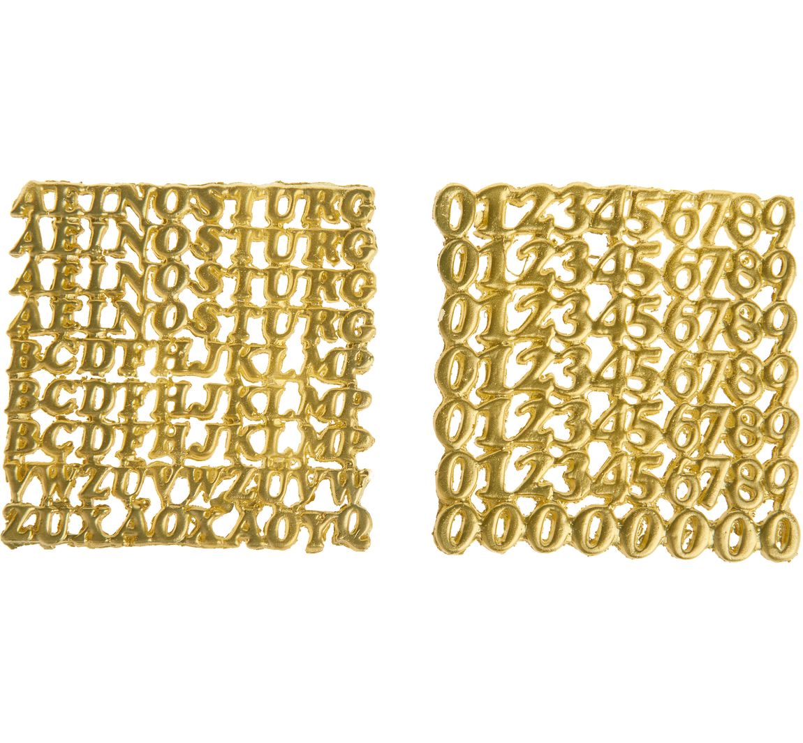Wachsset "Zahlen & Buchstaben" - Gold