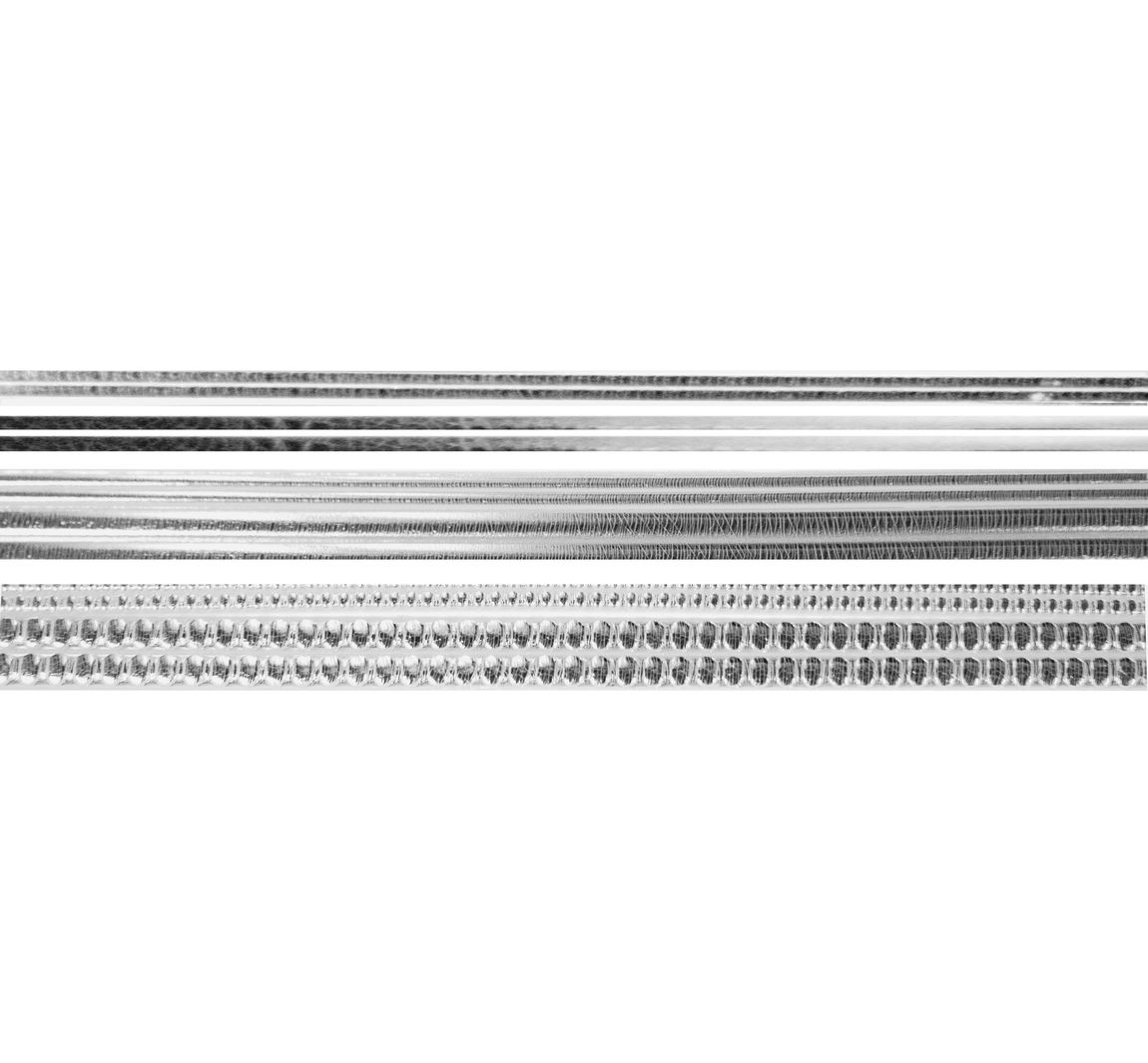 Verzierwachsstreifen-Sortiment - Silber-Glänzend