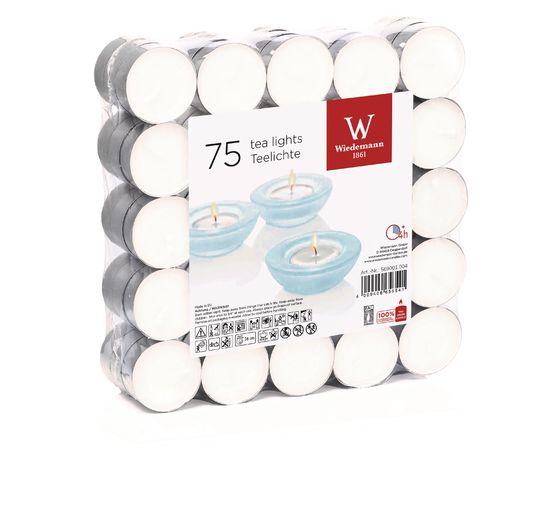 Teelichtkerzen, 75er Flatpackung