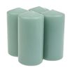 Stumpenkerze, getaucht, 4er-Pack Reseda