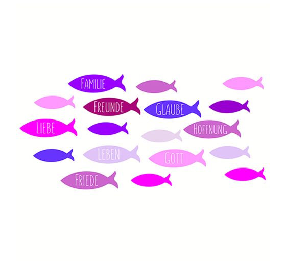 Wachsmotiv "Fischschwarm"