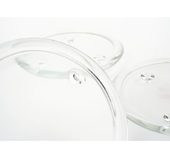 VBS Kerzen Glasuntersetzer, 3 Stück, Ø 13 cm