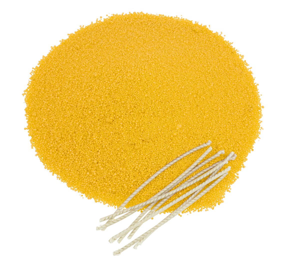Kerzensand, 175 g - 8 Dochte, Pastell-Gelb