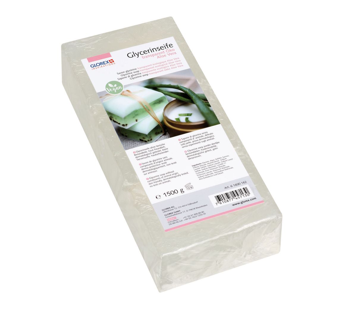 Glycerin Öko-Gießseife "Aloe Vera", transparent - 1.500 g