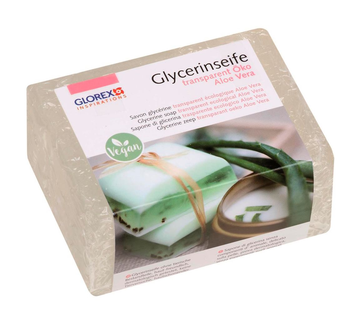 Glycerin Öko-Gießseife "Aloe Vera", transparent - 500 g