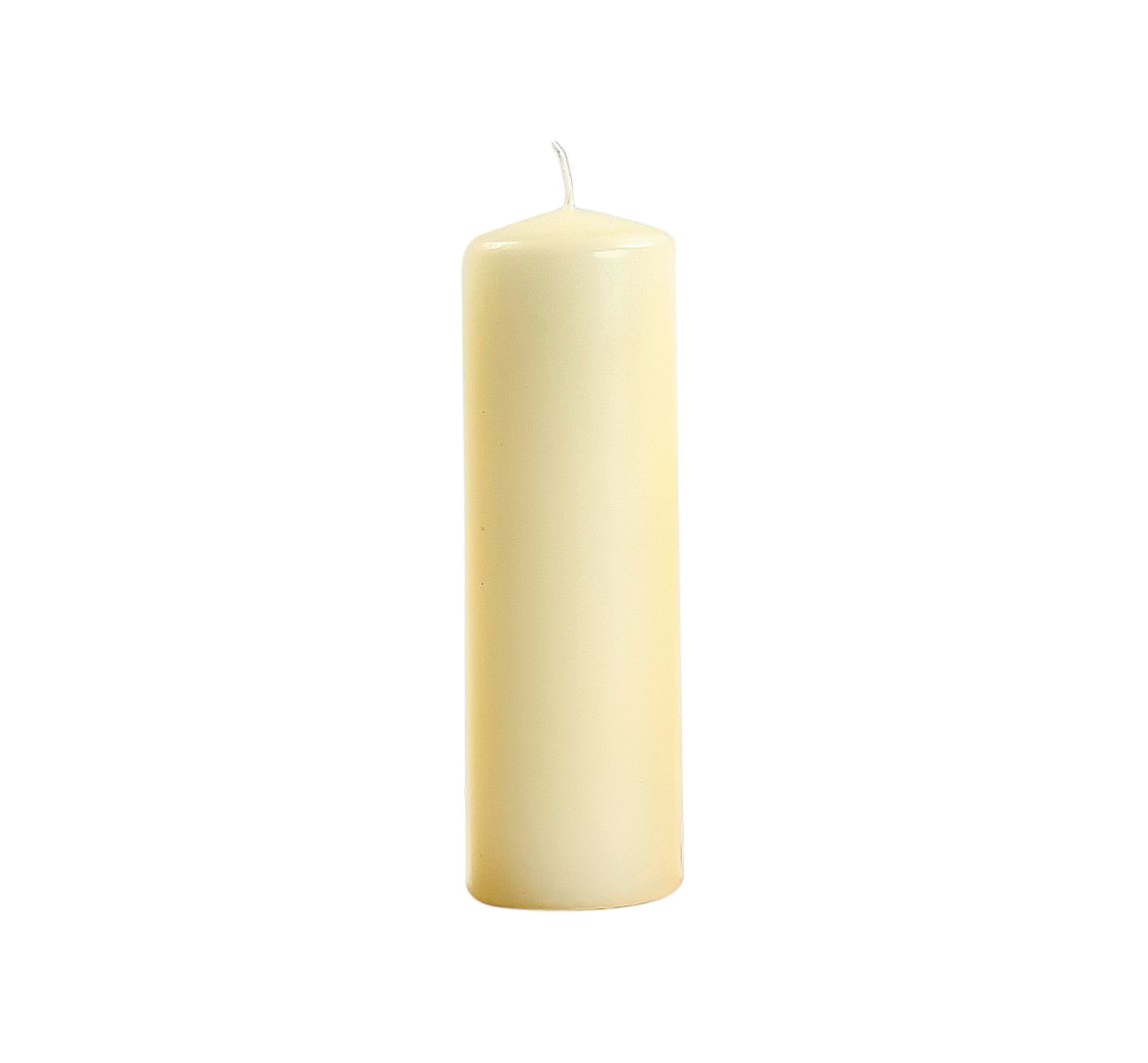 Stumpenkerze Flachkopf 120/60mm - Creme