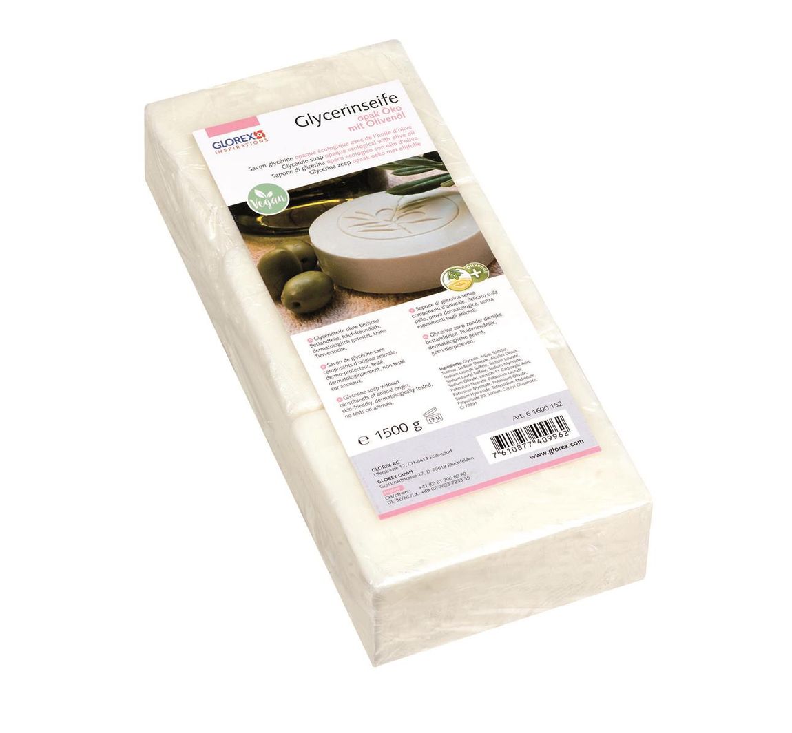 Glycerin Öko-Gießseife "Olivenöl", Opak - 1.500 g
