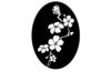 Relief inlay "Cherry blossom", oval