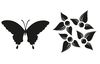 Reliefeinlagen-Set "Schmetterling, Blume"