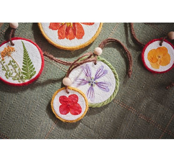 Rico Design Mix Set gepresste Blüten "Rosa Violett"