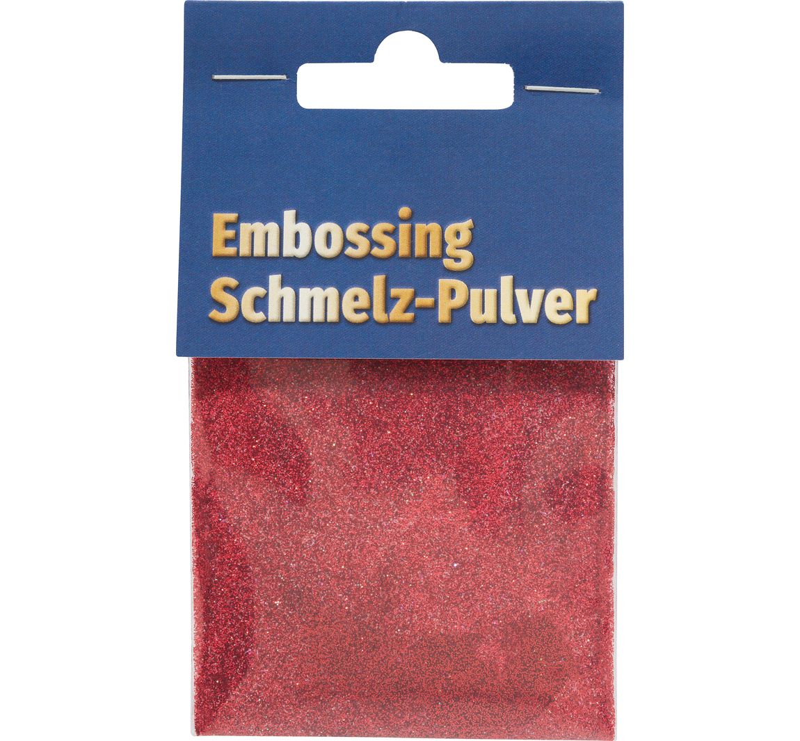 Einbrennpulver für Embossing, 10 g - Glitter-Rot