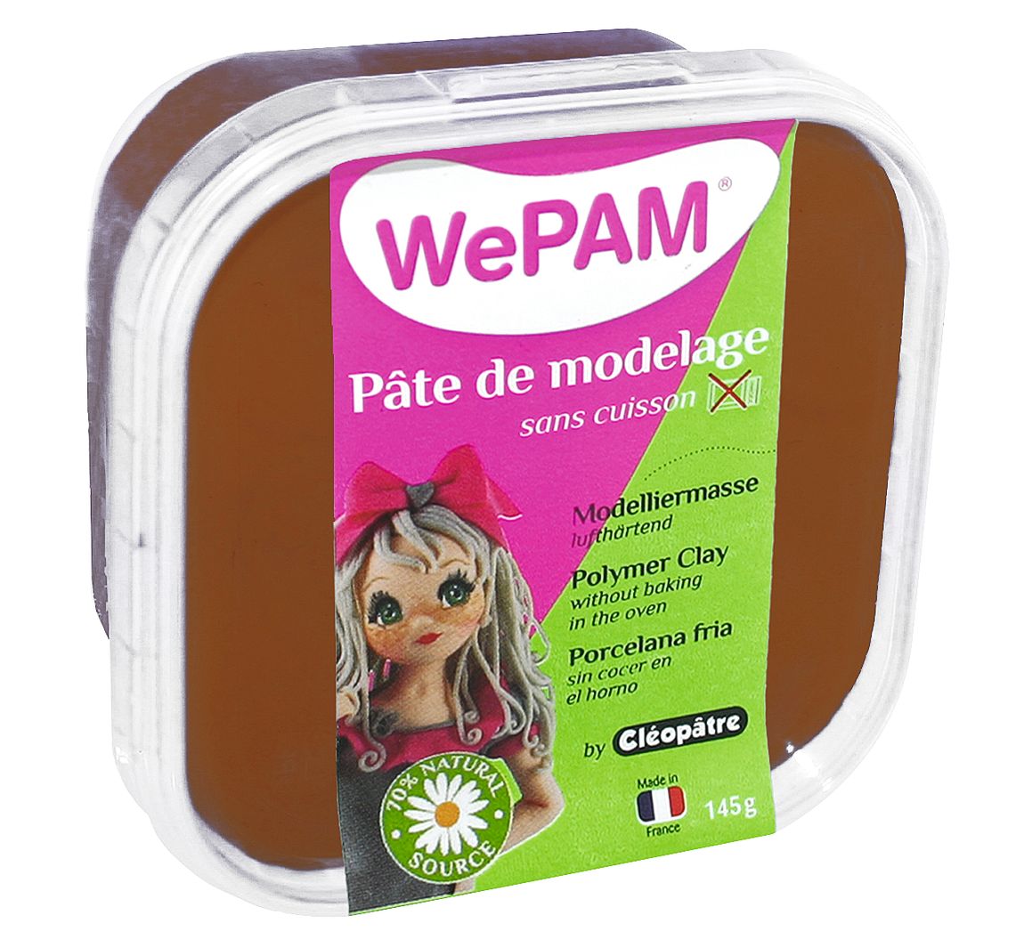 WePAM, lufthärtende Modelliermasse - Schokolade