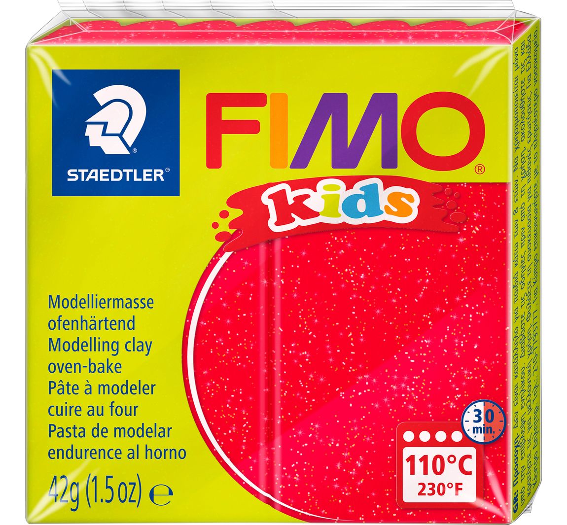 FIMO kids - Glitter-Rot