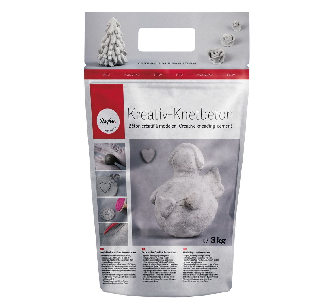 Kreativ-Knetbeton - 3 kg