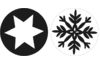 Relief inlay "Snowflake + star"