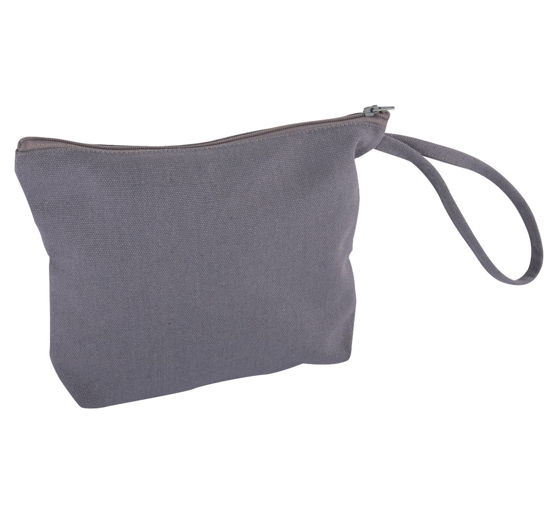 Kosmetiktasche mit Reißverschluss, 22 x 17 cm, Grau