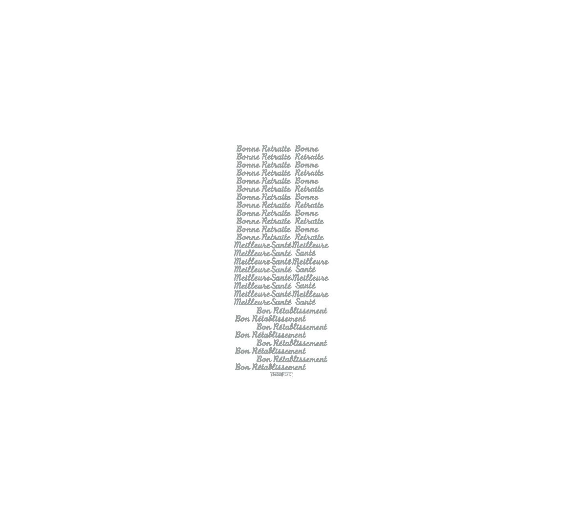 Reliefsticker "Bon anniversaire/Merci" - Silber