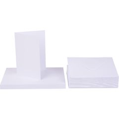 Umschläge weiß Doppelkarten DIN A6 weiß weiss verschiedene Mengen 