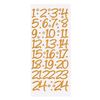 Reliefsticker "Große Adventszahlen" Gold