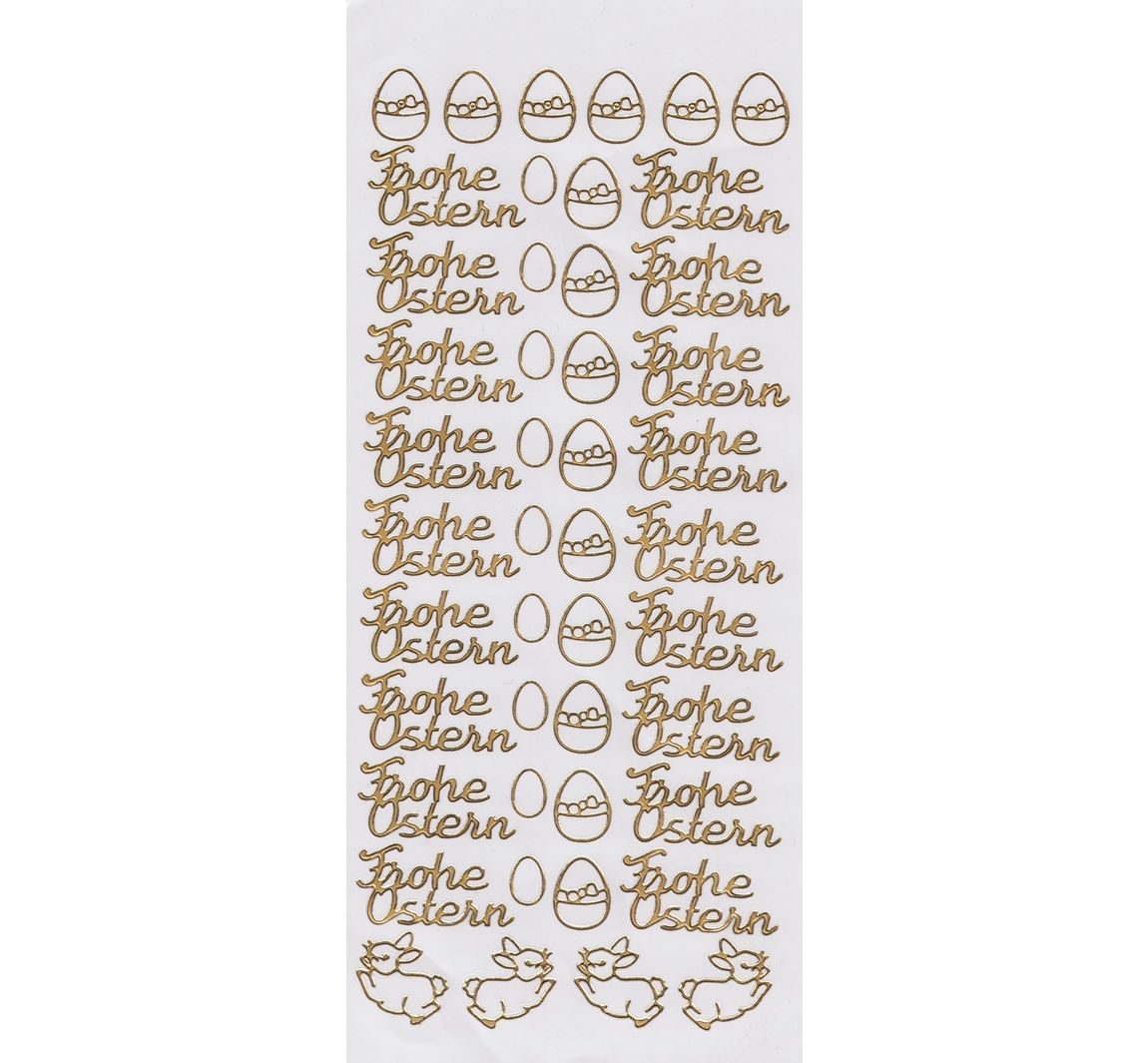 Reliefsticker "Ostern" - Gold