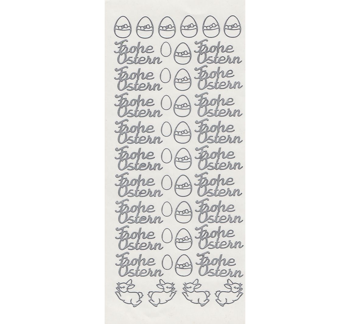 Reliefsticker "Ostern" - Silber