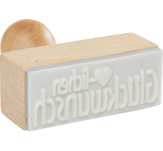 Holzstempel "Herzlichen Glückwunsch"