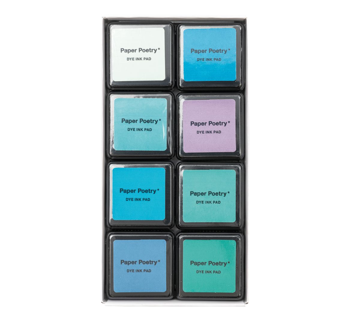 Stempelkissen-Set, 8-tlg. - Aqua-Mix