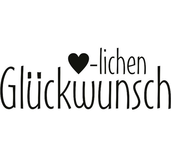 Wooden stamp "Herzlichen Glückwunsch"