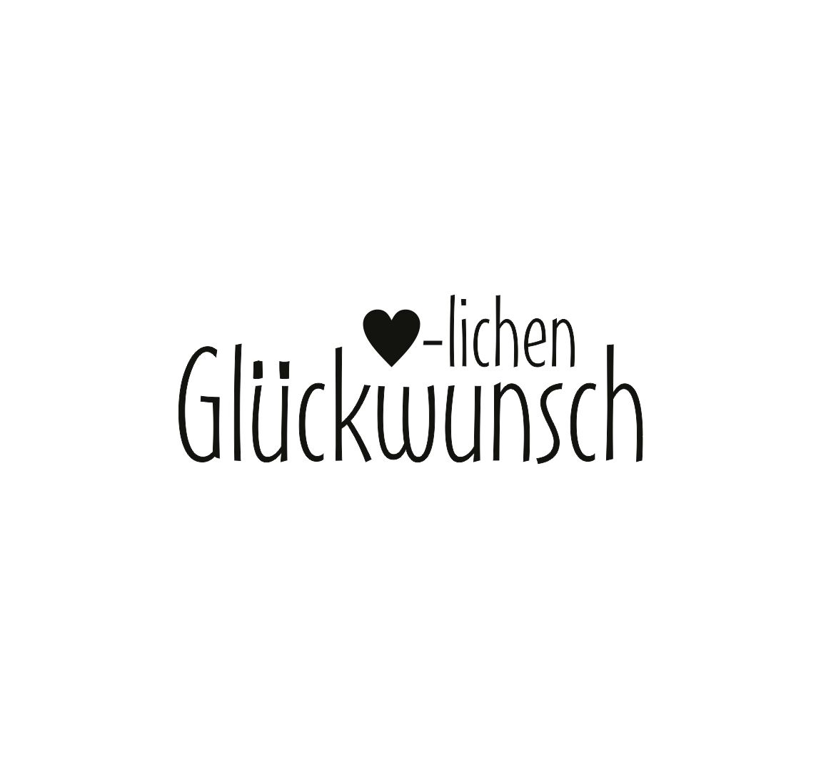 Holzstempel "Herzlichen Glückwunsch"