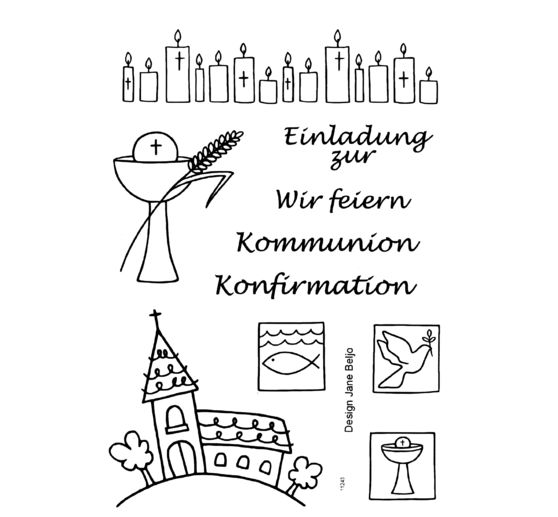 Clear Stempel-Set "Kommunion/Konfirmation"