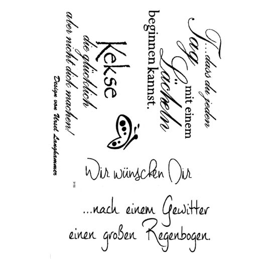 Clear stamp set "Wir wünschen Dir"