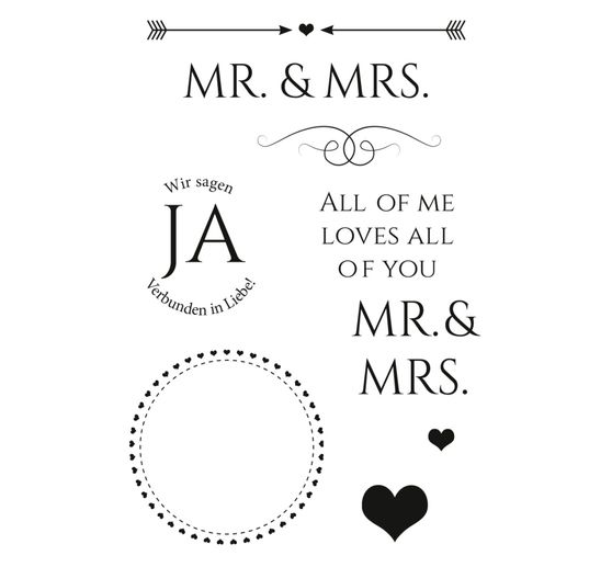 Clear Stamps "Mr. & Mrs."