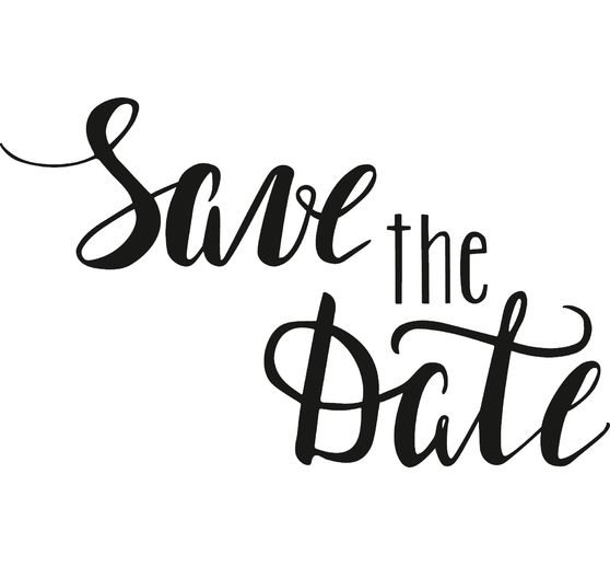 Holzstempel "Save the Date"
