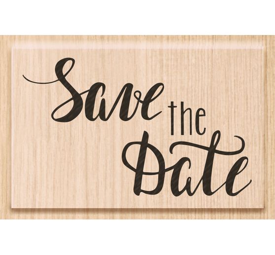 Holzstempel "Save the Date"
