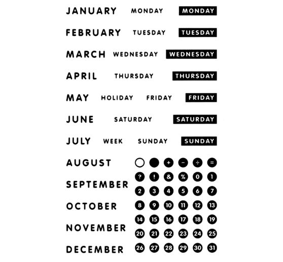 Silikonstempel "Kalender"