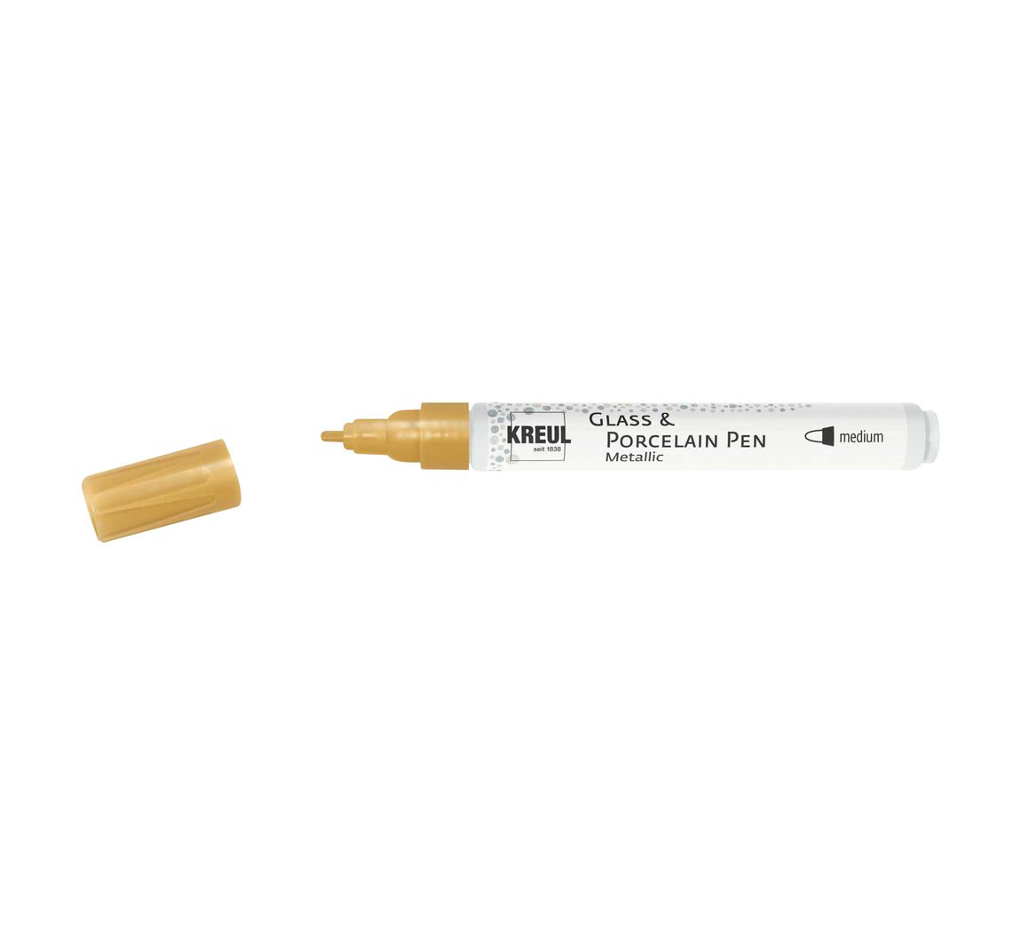 KREUL Glass & Porcelain Pen "Metallic" - Gold