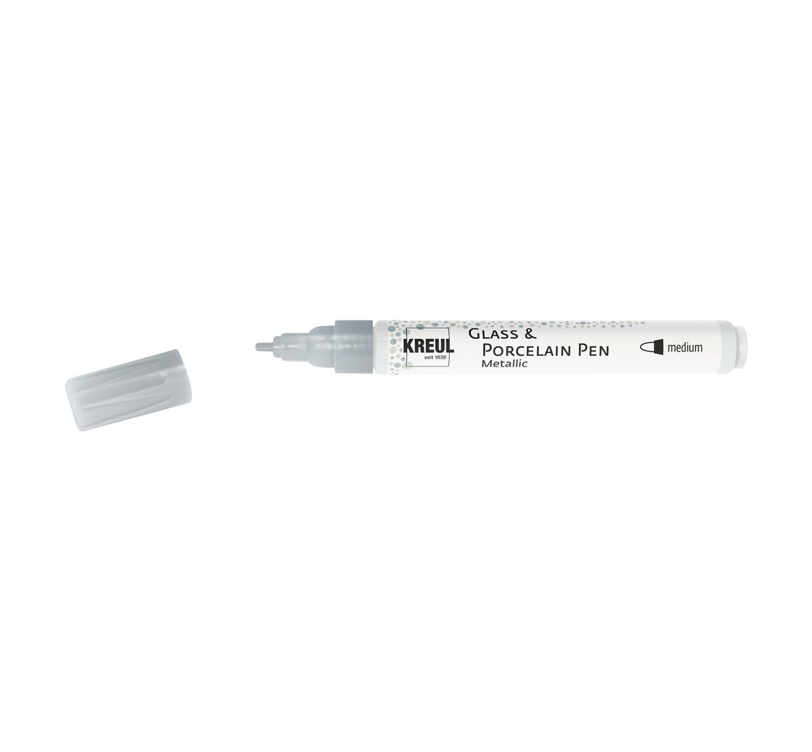 KREUL Glass & Porcelain Pen "Metallic" - Silber