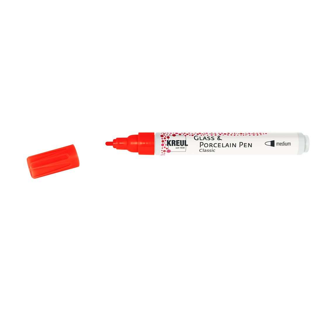 KREUL Glass & Porcelain Pen "Classic" - Kirschrot
