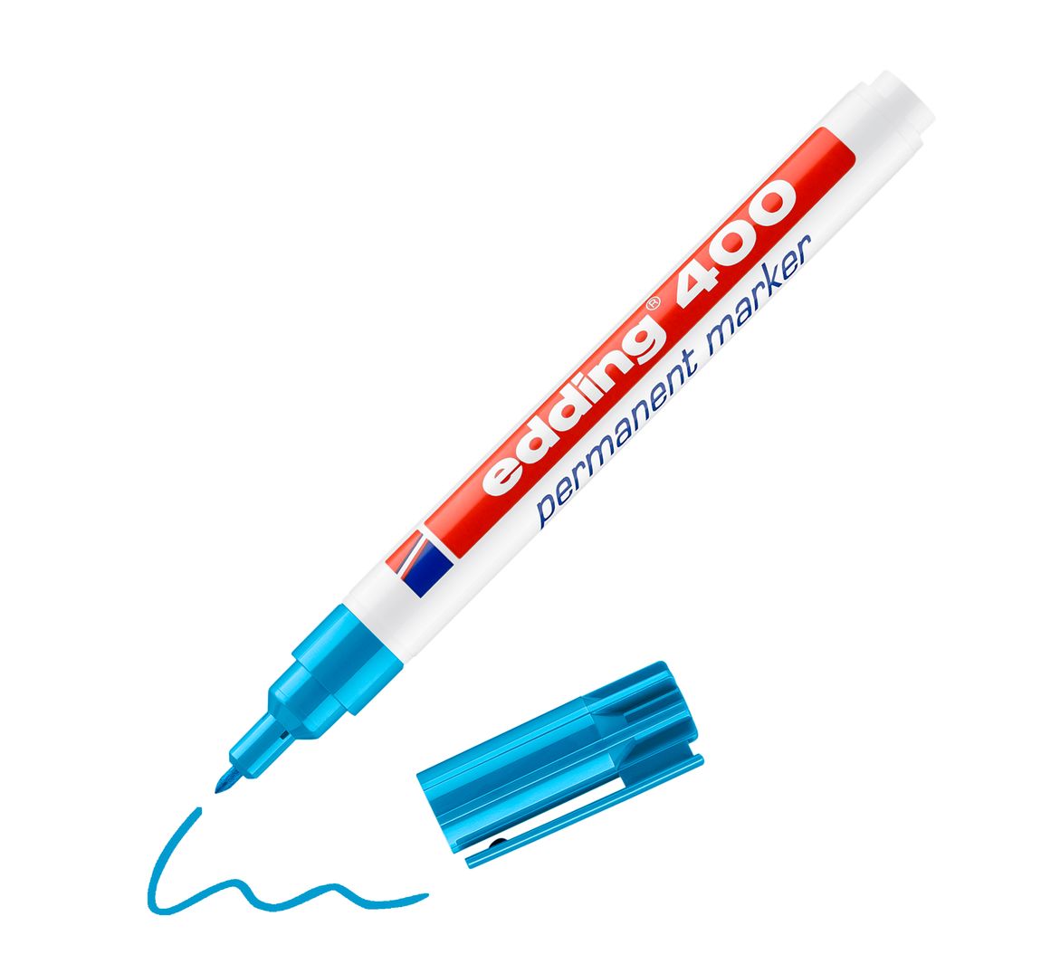 edding 400 "Permanent-Marker" - Hellblau