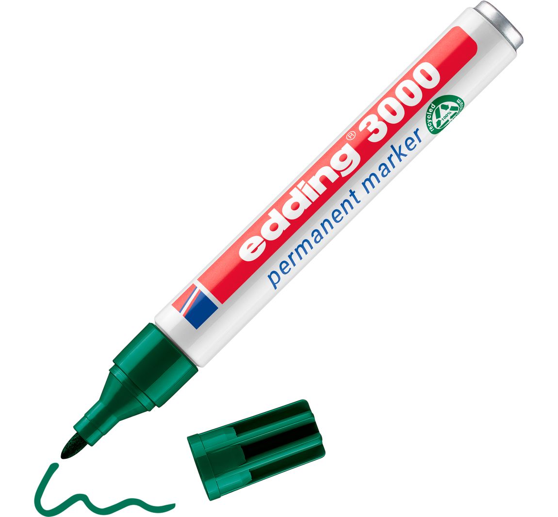 edding 3000 "Permanent-Marker" - Grün