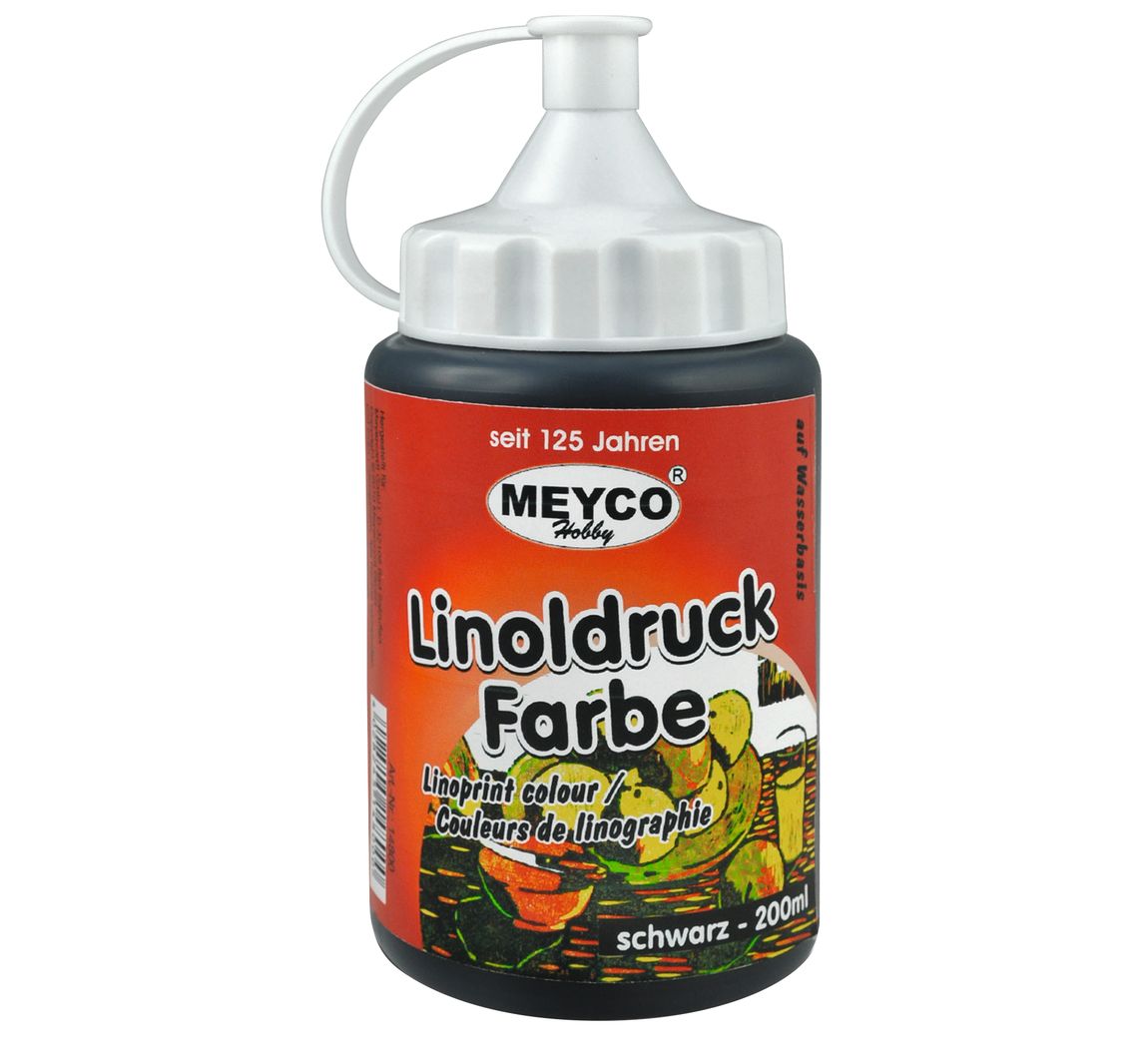 Linoldruckfarbe, schwarz