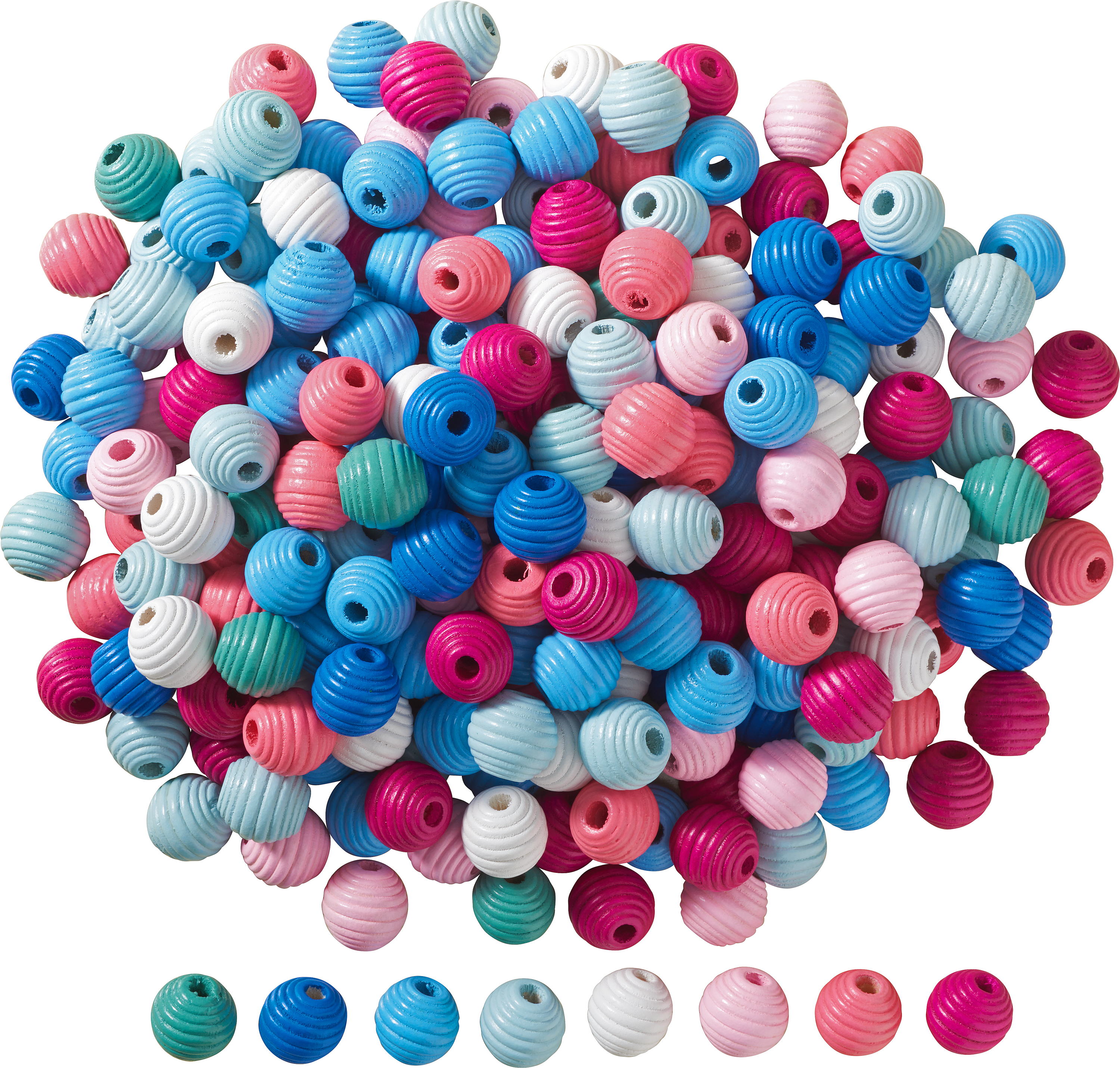 Playbox Holzperlen ABC – 300 Stück, 0,7 Cm – Bunt & Ideal Zum Basteln Mit Kindern