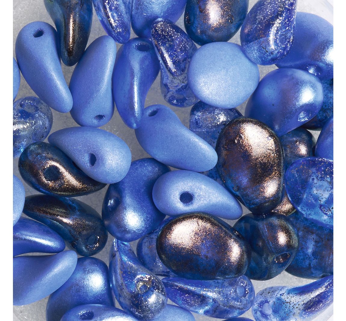 Glasperlen-Mix "Lili Petal Deluxes" - Blau