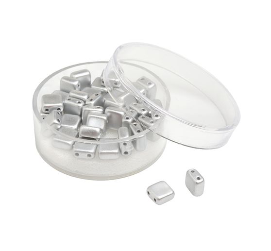 Glasperle "Quadratisch", 35 Stück